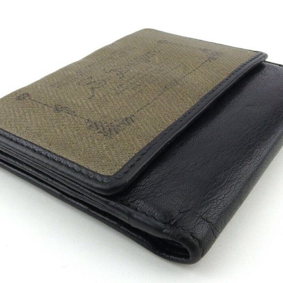 AUTH BVLGARI W Hook Wallet Colleesione Leather ~ PVC - Picture 3 of 7